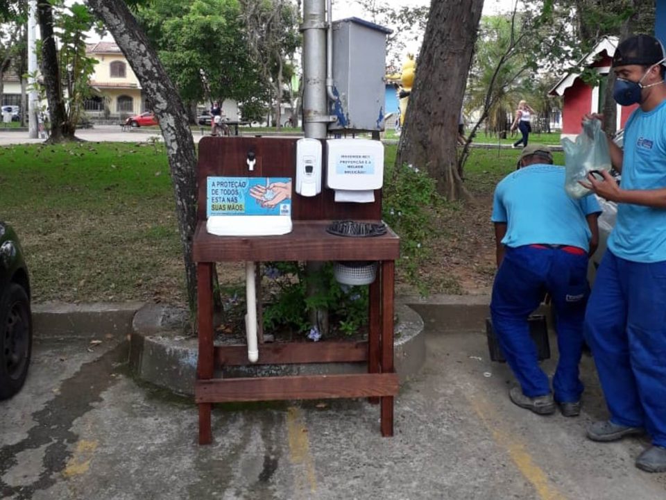 Covid-19: Prefeitura instala lavadores públicos como medida de combate ao vírus
